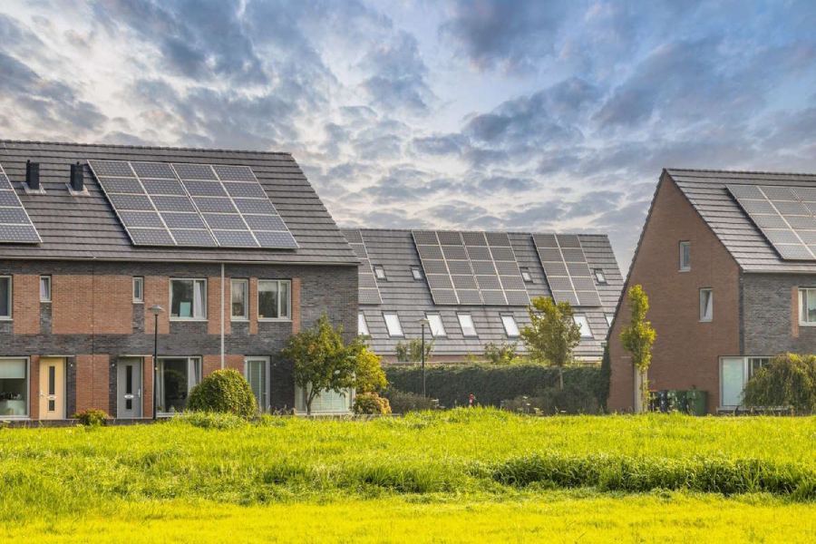 Huis met zonnepanelen