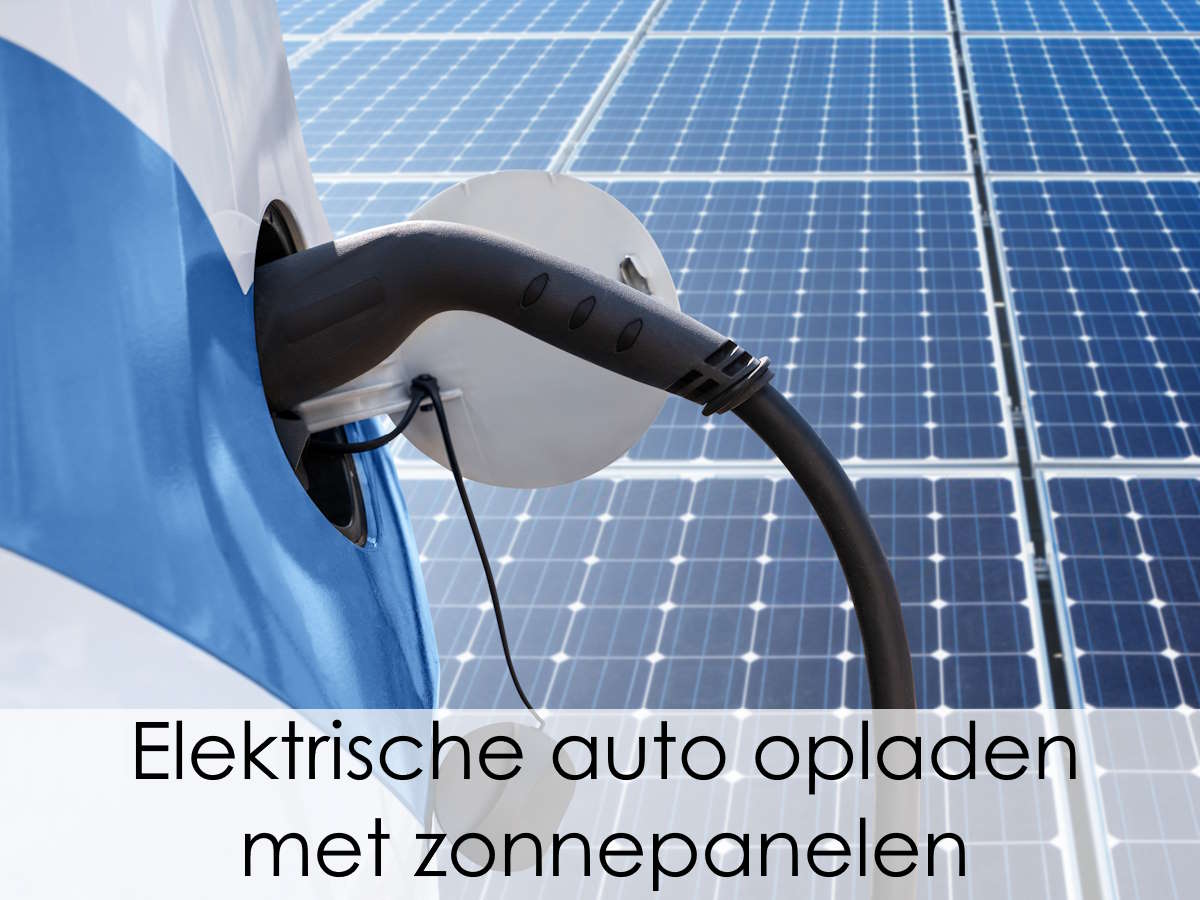 Elektrische auto met zonnepanelen opladen