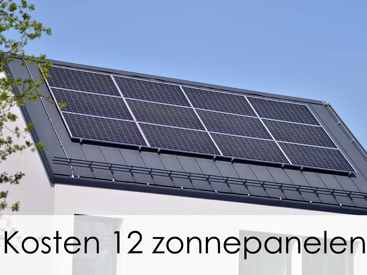 kosten 12 zonnepanelen