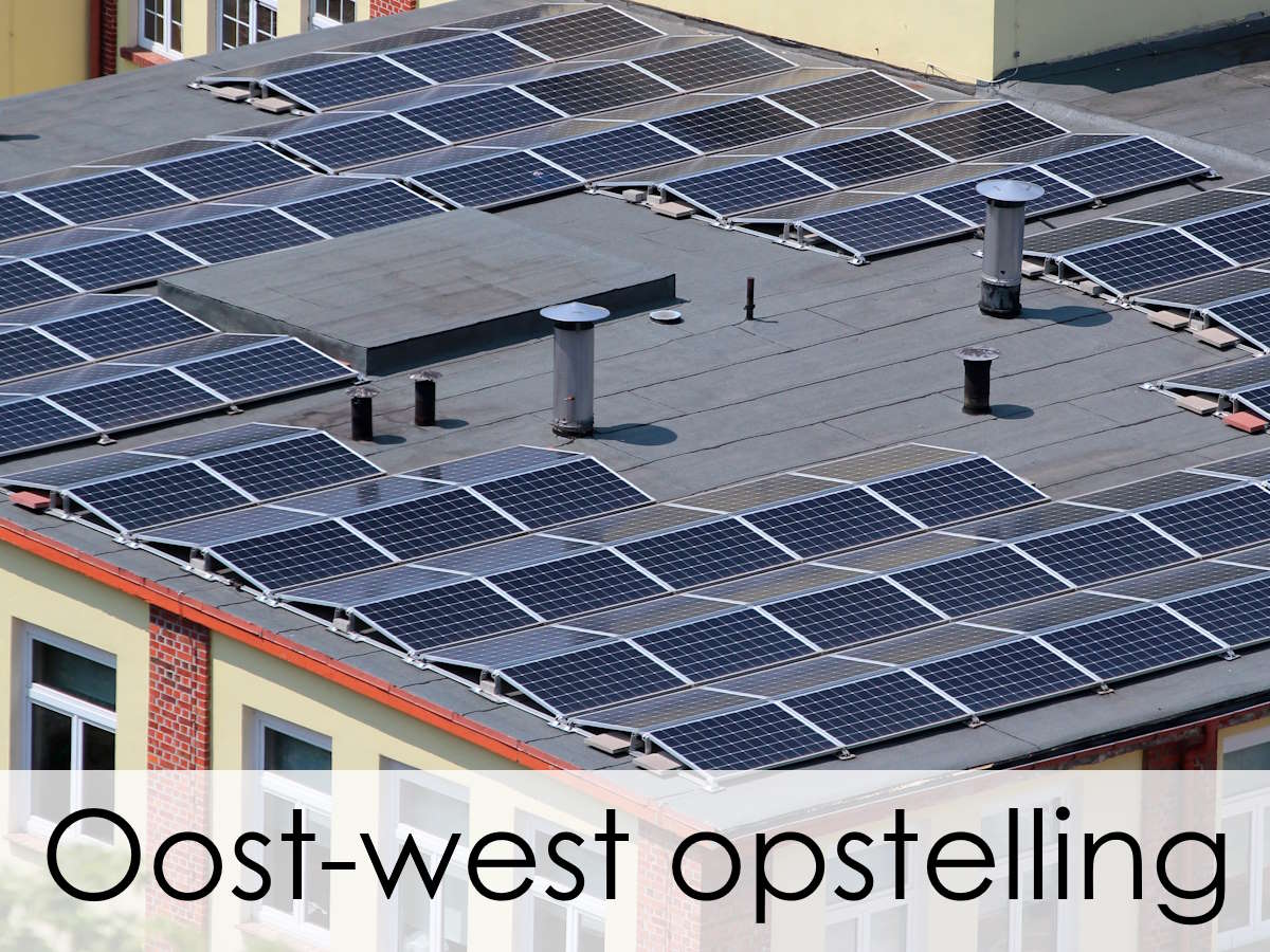 zonnepanelen met oost-west opstelling