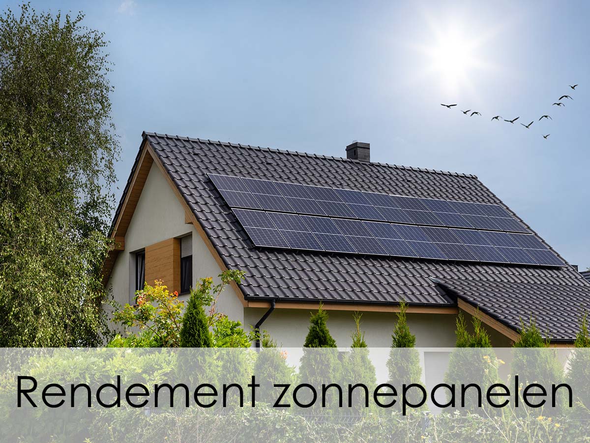 rendement van zonnepanelen