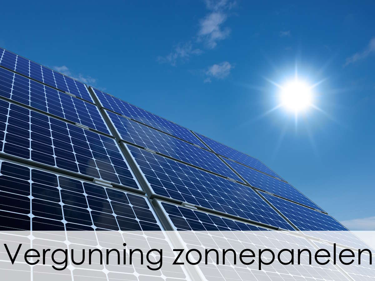 vergunning zonnepanelen