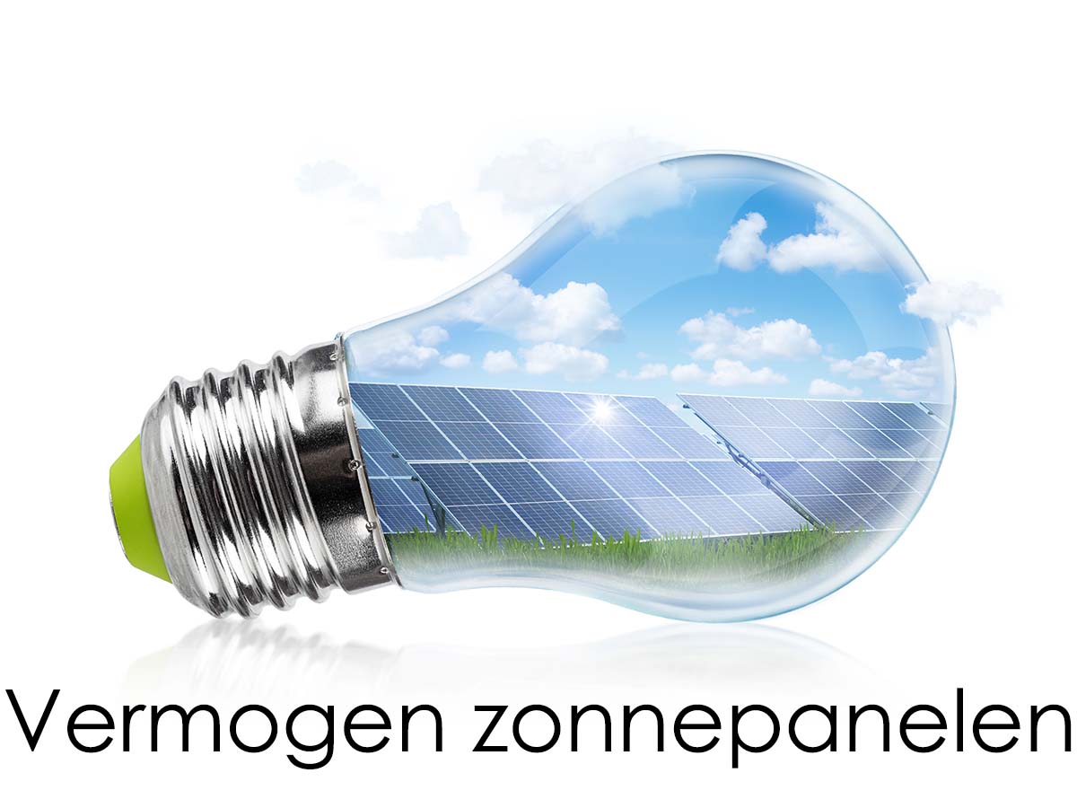 Vermogen zonnepanelen